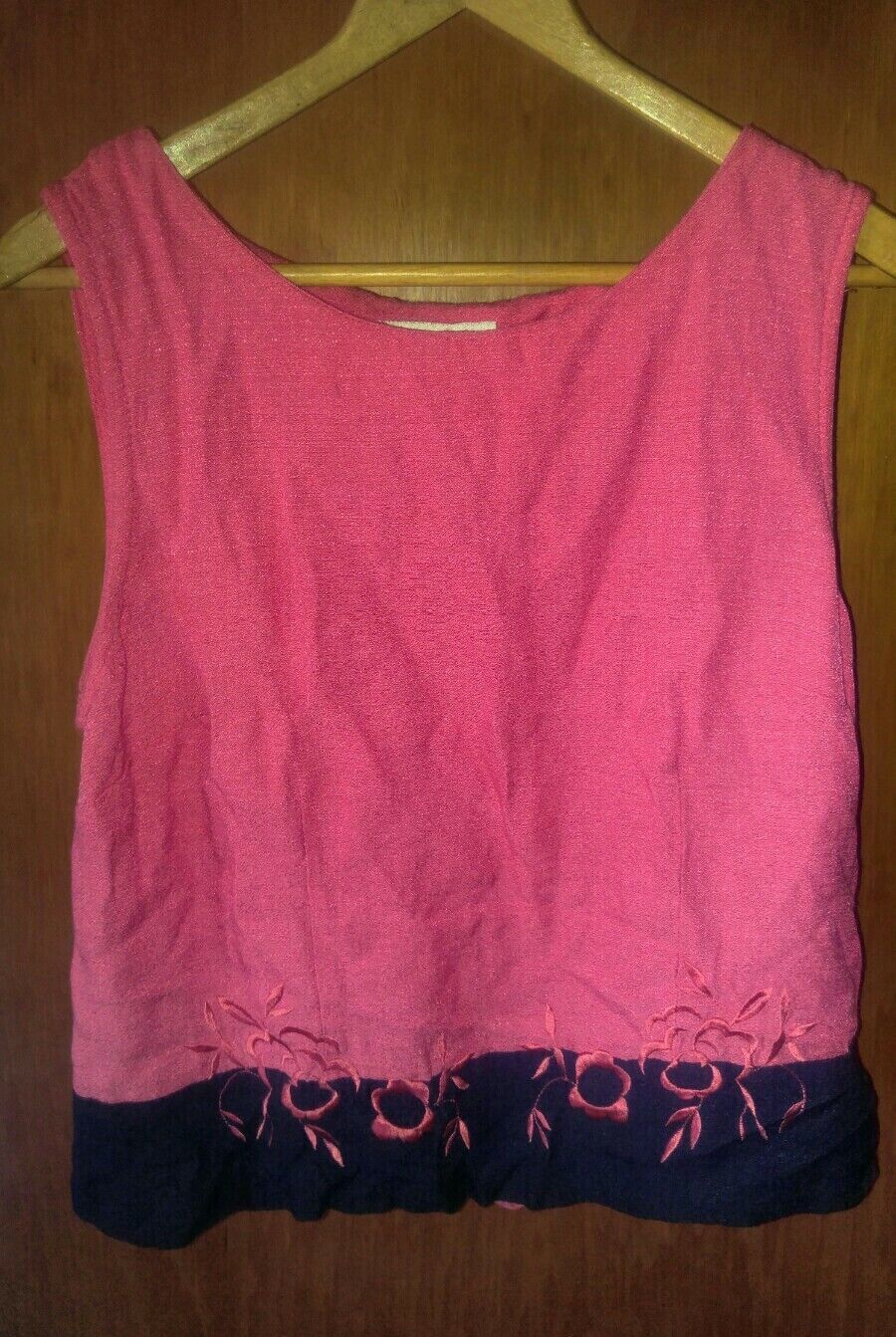 Primary image for Womens Pride& Joy Size 16 Sleeveless Pink Top Black & Floral Bottom