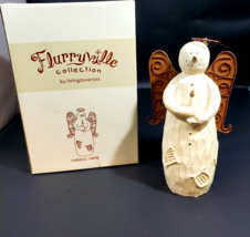 Flurryville Collection ANGELIC IRENE 8&quot; Figurine Snowman Angel Wings Can... - £19.43 GBP