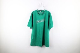 Vintage Fox Racing Mens 2XL Faded Spell Out Short Sleeve T-Shirt Green Cotton - £27.18 GBP