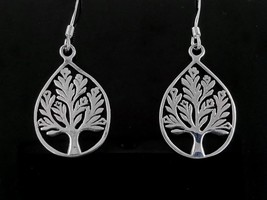 Vintage Tree of Life Celtic Earrings 925 Silver Gift For Her  Boho Folk Art - £9.11 GBP