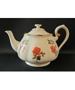 Vintage 1970s Arnels Ceramic Teapot Red Rose Transferware with Gold Deta... - $1,112.78 MXN