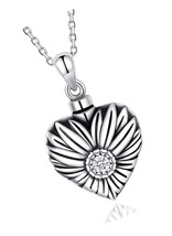 925 Sterling Silver Sunflower Cremation Jewelry for Urn - £122.65 GBP
