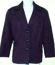 Women&#39;s Purple Wool Coldwater Creek Blazer - £33.91 GBP