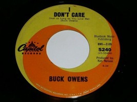 Buck Owens Don&#39;t Let Her Know I Don&#39;t Care 45 Rpm Record Capitol Label - £12.63 GBP