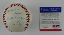 Ed Lopat Signed Baseball Rawlings New York Yankees Personalized PSA DNA COA - £136.23 GBP