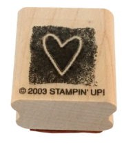 Stampin Up Rubber Stamp Heart in Square Valentines Day Card Making Love Small - £2.39 GBP