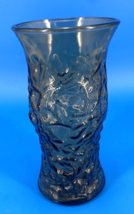 Vintage Smoke E.O. Brody Co. Cleveland, OH USA Crinkle Textured Glass Vase 9.5” - £8.80 GBP