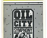 Playbill OIL CITY SYMPHONY 1988 Debra Monk Mike Craver Mark Hardwick  - $13.86