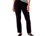 Belle Kim Gravel Sateen Twill Slim Straight Leg Pants- BLACK, REGULAR 12 - $25.00