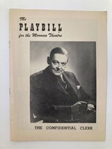 1954 Playbill Morosco Theatre Ina Claire, Claude Rains in The Confidential Clerk - £18.52 GBP