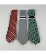 Club Room Men&#39;s Classic Lot of 3 Premium Polyester Ties Assorted-OS - £16.25 GBP