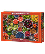 2000 Piece Jigsaw Puzzle, Table Full of Superfood, Food puzzles, Variety of - €41,14 EUR