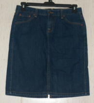 Excellent Womens Lucky Brand Hazel Dark Wash Denim Blue J EAN Skirt Size 6/28 Usa - £29.38 GBP