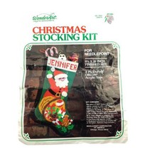 WonderArt Needlepoint Christmas Stocking Kit 6895 SANTA - £37.97 GBP