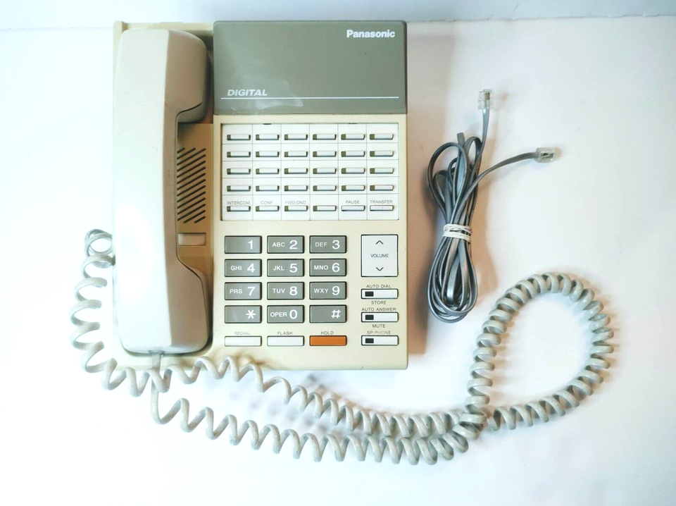 PANASONIC KX-T7220 PHONE TELEPHONE DIGITAL SPEAKERPHONE 24 CO LINE XDP W... - $13.30