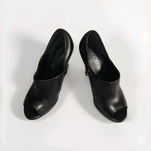 Aldo Black Peep Toe Leather Heels - $472.85 MXN