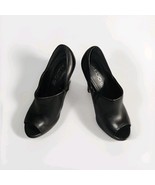 Aldo Black Peep Toe Leather Heels - $472.85 MXN