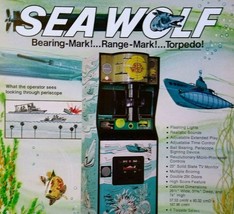 Sea Wolf Arcade Flyer Original NOS Retro Video Game Artwork Submarine Subs 1976 - £24.98 GBP