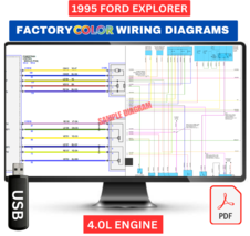 1995 Ford Explorer Complete Color Electrical Wiring Diagram Manual USB - $24.95
