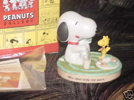 Hallmark Peanuts Gallery Cookies For Santa Figurine Mint With Box - £19.46 GBP