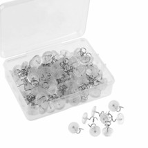 100 Pieces Upholstery Twist Pins Clear Heads Bed Skirt Pins For Slipcove... - £13.38 GBP