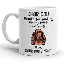 Personalized Irish Setter Coffee Mug, Custom Dog Name, Customized Gifts For Dog  - £12.05 GBP