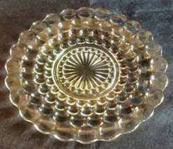 Clear Glass Serving Platter Bubble Pattern Anchor Hocking Collectible - $23.99