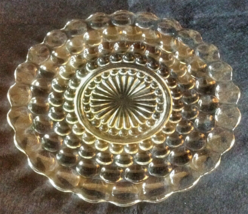 Clear Glass Serving Platter Bubble Pattern Anchor Hocking Collectible - £17.92 GBP