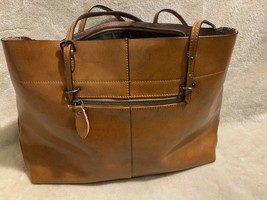F-ZONE Women&#39;s Genuine Leather Tote Shoulder Bag Handbag (Brown) - £65.89 GBP