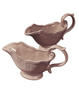 2 Pc Set Tabletops Gallery 16 Oz Gravy Boats Stoneware Handcrafted Clay ... - £18.15 GBP