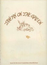 Tavern on the Green Brunch Menu 1980 New York City Central Park at W 67t... - $47.52