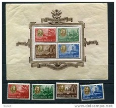 Hungary 1947 Memorial Sheets  Mi Block 10-1+ stamps Mi:985-2 MNH/MH F.Roosevelt - £77.62 GBP