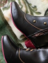 Disney Store Queen Anna Black Boots Costume Shoes Girl Frozen II - £15.87 GBP
