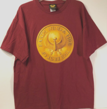 Earth, Wind &amp; Fire Best Of Maroon Double Sided Egyptian Logo Fan Club T-Shirt Xl - £117.47 GBP