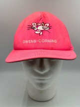 Pink Panther Vintage 80s 90s Owens Corning Trucker Hat Trucker Cap Pink Usa - £15.81 GBP