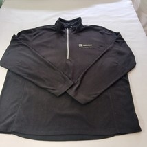 Port Authority MERRICK Men&#39;s 1/4 Zip Black Pullover Sweatshirt Size 2XL - $13.16