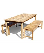 Windsor's Premium Grade A Teak, 59"x35" Rect Table w/2 48" Benches, Seat... - $2,125.00