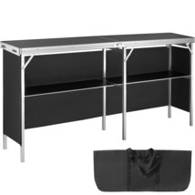 VEVOR Extra Long Folding Portable Bar Table for Party, 77.95" x 15.16" x... - $109.90