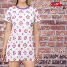 Cute Flowers T Shirt Dress Beach - $43.90+