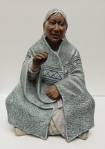Native Tribal Man Sculpture Figure Ceramic Pottery Western Signed I.R.A. Claw - £79.09 GBP