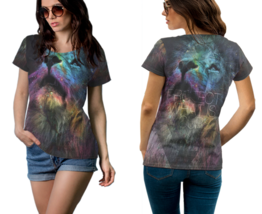 Space Lion  T-Shirt Tees  For Women - £17.07 GBP