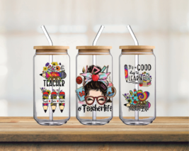 Teacher | UV DTF 16oz Glass Can - $75.62 MXN