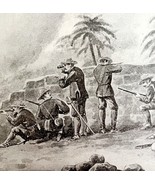 American Advance Line Santiago Spanish War 1899 Victorian Print DWV7B - $29.99
