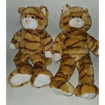 2 Orange Tabby Kitty Cat Plush Lot Build A Bear BABW Stuffed Animal Toys - £19.80 GBP