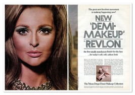 Revlon Moon Drops Demi-Makeup Beauty 2-Page Vintage 1968 Full-Page Magaz... - $12.30