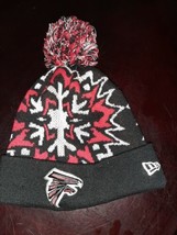 New Era NFL Atlanta Falcons Beanie Winter Pom Knit Cap Hat Snowflakes - £7.90 GBP