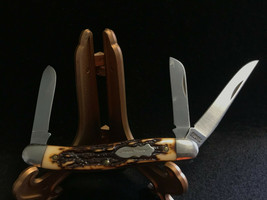 Vtg Schrade USA 897UH Uncle Henry 3 Blade Folding Pocket Knife - £52.23 GBP