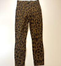 L&#39;agence Pants Womens 26 Brown Jeans Margot Cheetah High Rise Skinny Stretch - $13.62