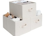 Large Storage Baskets For Shelves, Rectangular Closet Organizers With Ha... - $48.99