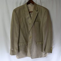 Chaps Ralph Lauren 48R Beige Woven 2 Button Blazer Suit Jacket Sport Coat - £31.38 GBP